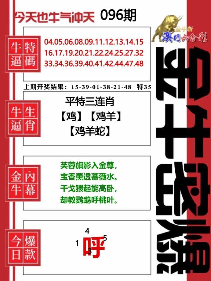 096期金牛密爆[图]