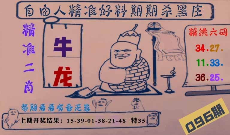 096期自由人二肖六码[图]