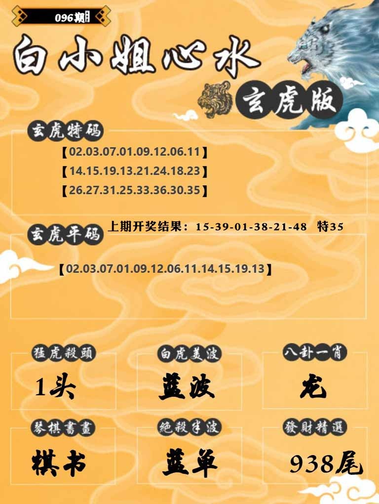 096期白小姐玄虎[图]