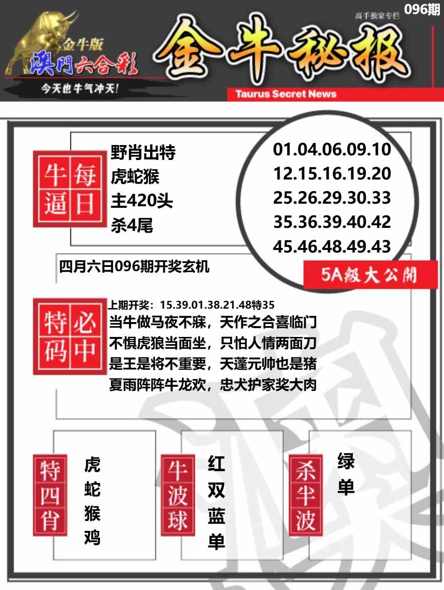 096期金牛秘报A[图]